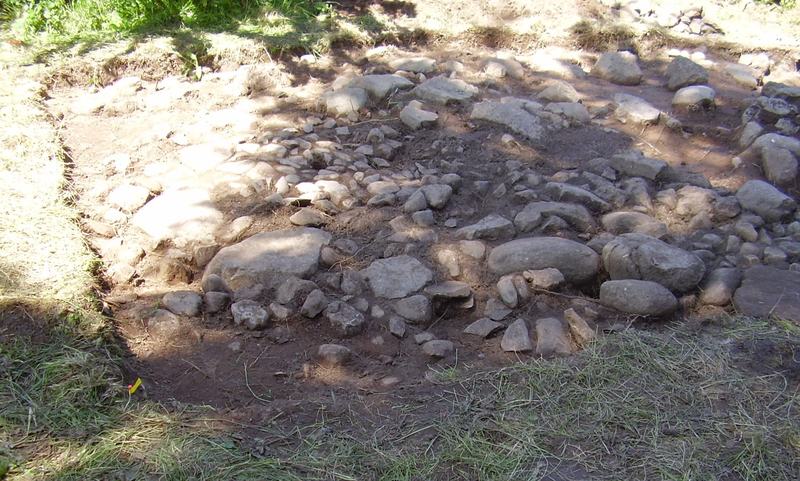 2019 trench, cobbled area looking west