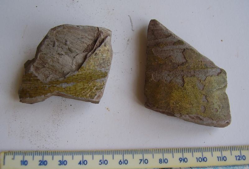 Two sherds of 'medieval'-type pottery